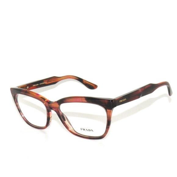 Prada 24S 24 55 UEO-1O1 Striped Brown Eyeglasses